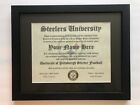 Pittsburgh Steelers NFL #1 Fan Certificate Man Cave Diploma Perfect Gift