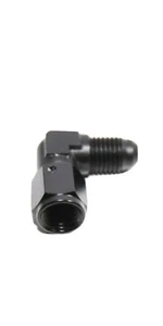 BLACK AN6 Female to 6AN AN-6 Male 90 Degree Flare Swivel Fitting Adapter - Bild 1 von 1