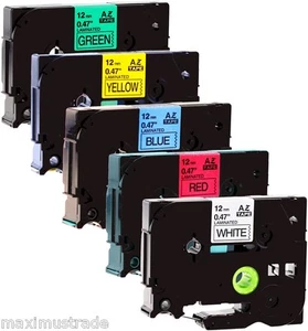 Schriftbandkassette kompatibel zu Brother P-Touch 1000 12mm laminiert - Bild 1 von 6