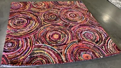 MULTI 6'-0" x 6'-0" Back Stain Rug, Reduced Price 1172671025 NAN514A-6SQ - Image 1 of 4