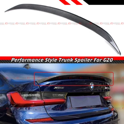 FOR 19-26 BMW G20 3 SERIES 330i M340i G80 M3 MP STYLE CARBON FIBER TRUNK SPOILER - Image 1 of 4