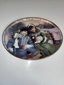 Bradford Exchange Plate ~ SISTERS SHARE A SPECIAL WARMTH ~ By Chantal Poulin - Picture 1 of 3
