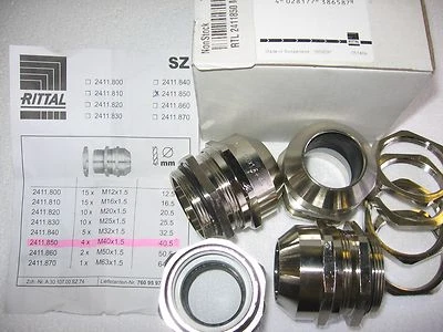 4 piezas) Rittal niquelado latón glándula buje empuñadura alivio de tensión/cable de 19-28 mm Foto 1 de 4