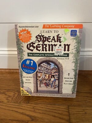 Learn to Speak German Complete Interactive Course 1995 Learning Co. Big Box PC - Image 1 of 3