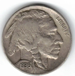 1936 Buffalo Nickel in EXTRA FINE condition ~ PLEASE SEE THE SCAN stk b36 - Imagen 1 de 5