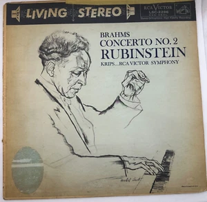 RUBINSTEIN Brahms: Concerto No. 2 1959 Vinyl LP RCA LSC-2296 - VG - Picture 1 of 6