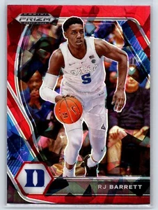 2021 Panini Prizm Draft Picks #95 RJ Barrett Duke Blue Devils Red Ice - Picture 1 of 2