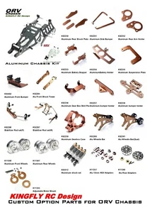 Kingfly Aluminum option parts for TAMIYA ORV 1/10 buggy Frog Chassis - Picture 1 of 89