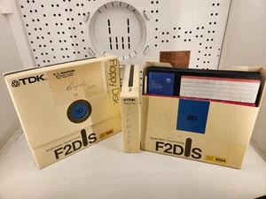 24LOT 8 Inch 8" Floppy Disk Diskettes Vintage 80s Computer Software/Files TDK - Afbeelding 1 van 8