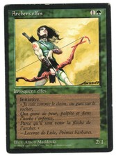► magic-style ◄ mtg-elvish archers/bowmen elves-French revised fbb-played