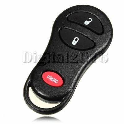 Llavero de entrada remota sin llave carcasa clicker reemplazo 3 BTN para Dodge Chrysler Jeep Foto 1 de 4