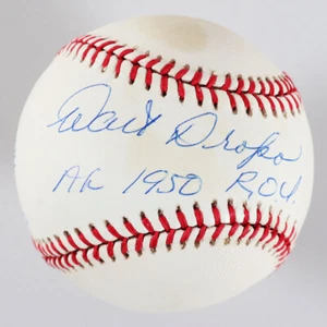 Walt Dropo Signed Baseball Red Sox (Inscription "AL 1950 R.O.Y.") - COA - Picture 1 of 7