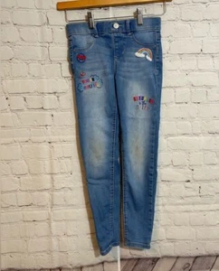 Wonder Nation Pull-on medium (7/8) Girls Distressed JEGGINGS Jeans - Picture 1 of 5