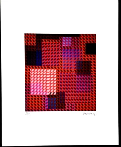 Reproduktion Lithographie Vasarely- 50 cm x40 cm -Limitiert Auflage Nr. 201/500 - Picture 1 of 2