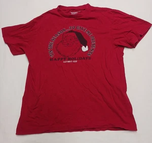 Santa Claus Boys XL Old Navy Graphic T-Shirt Red Happy Holidays 2010 100% Cotton - Picture 1 of 6