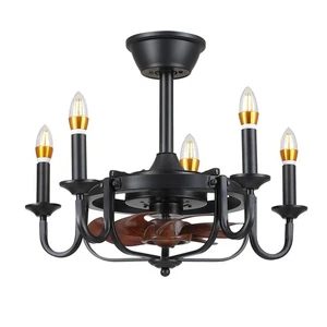Ceiling Fan with Lights and Remote,22" Small Chandelier Ceiling Fans with Lights - Picture 1 of 7