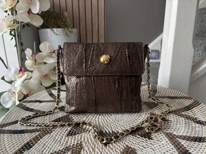 Bolso de Hombro GF Gianfranco Ferre Cuero Bronce, Bolso de Mano Pequeño - Imagen 1 de 10