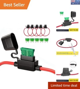 5 Pack Inline Fuse Holders with 12 AWG Wire and ATC Blade Fuses - Easy Install - Picture 1 of 8
