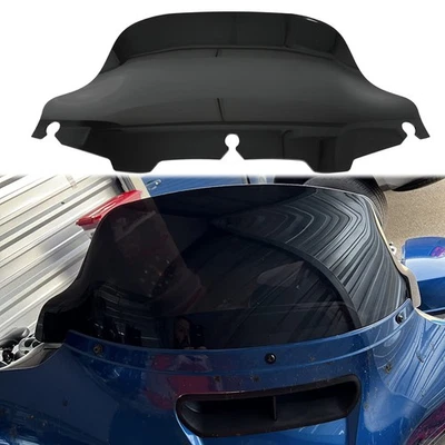 Parabrisas ondulado negro 8" para Harley Touring Street Glide 1996-2013 Foto 1 de 4