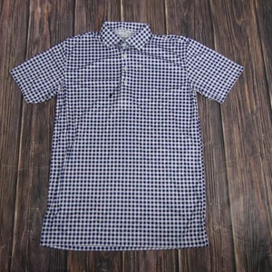 Collars & Co. Poloshirt Herren mittelblau Gingham eleganter Kragen Kurzarm - Bild 1 von 6