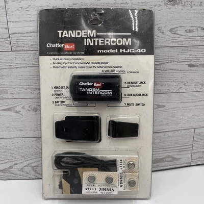NEW Tandem Intercom Microphone HJC-40 Chatterbox Motorcycle Communication Kit - Image 1 of 2