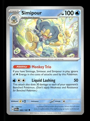 Simipour Uncommon SV04: Paradox Rift 042/182 NM Pokemon NM - Image 1 of 2