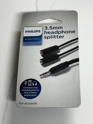 Divisor de auriculares Philips 3,5 mm nuevo Foto 1 de 2