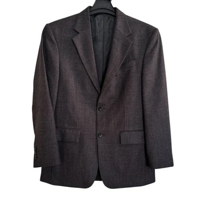 Traje Blazer Oscar de La Renta Para Hombre 100% Lana Pata de Gallo Pecho Único 40R Foto 1 de 4