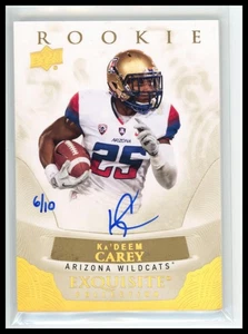 2013 Upper Deck Exquisite #ER-KC Ka'Deem Carey RC Rookie Auto Gold /19 Arizona - Picture 1 of 2