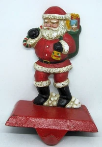 Vintage St Nick Weihnachtsmann Mantel Weihnachten Strumpf Halter Aufhänger - Bild 1 von 11