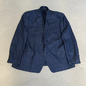 Ralph Lauren Blazer Mens Size 52 R Blue Plaid Silk Wool - Picture 1 of 9