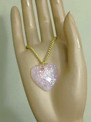 Colgante de ópalo rosa pálido resina de fuego ópalo colgantes en acero inoxidable 18 kgp tú eliges Foto 1 de 4