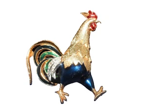 Vintage signed Jomaz Rooster Pin/ Brooch - Picture 1 of 9