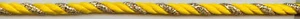 3/8" YELLOW & METALLIC GOLD STRIPED CORD TRIM 12 YARDS - Picture 1 of 1