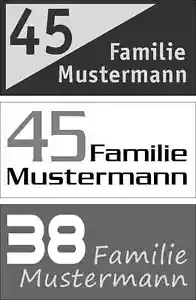 Hausnummer-Namensschild--Türschild Kunststoff NEU - Bild 1 von 1