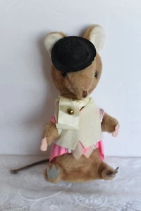 10" Vintage Eden Toys JOHNNY TOWN MOUSE Peluche Beatrix Potter Peluche (L) - Foto 1 di 5