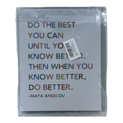 Decoración de pared motivacional Maya Angelou cita oficina arte de pared decoración sin marco 8x10 Foto 1 de 2