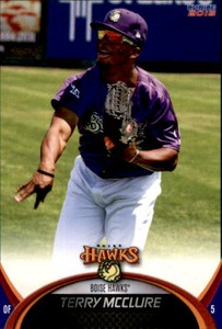 2015 Boise Hawks Choice #25 Terry McClure Atlanta Georgia GA Baseball Card