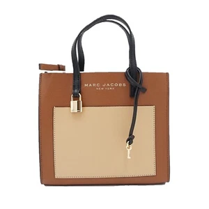 Mini Bolso de Mano Marc Jacobs Chocolate Trufa Oro HW Mujeres Moler Color Bloque - Imagen 1 de 15