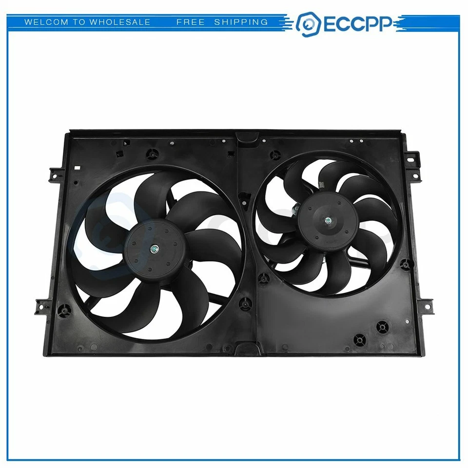 Radiator Condenser Cooling Fan Assembly For 2000 2001 2002-2006 Audi TT Quattro - Image 1 of 4