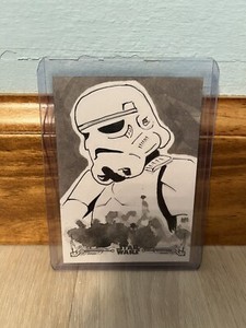 2019 Topps Star Wars Black & White Empire Strikes Back Stormtrooper Sketch 1/1