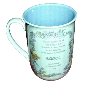 Taza de café vintage Enesco Precious Moments "CAROL" 1989 personalizada - Imagen 1 de 4
