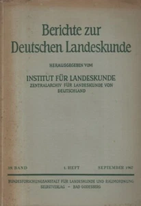 Berichte zur Deutschen Landeskunde. 39. Band. 1. Heft. Sept. 1967. - Bild 1 von 2