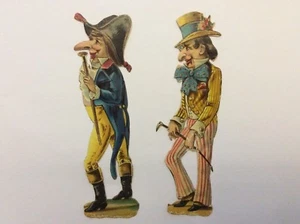 Découpis / Chromos anciens grotesque homme politique satyre nez XIXeme 2-A-2 - Foto 1 di 2