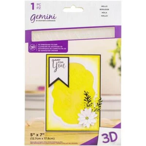 Carpeta de grabado GEMINI 3D 5""X7"" - HOLA - Compañero del artesano - Imagen 1 de 1