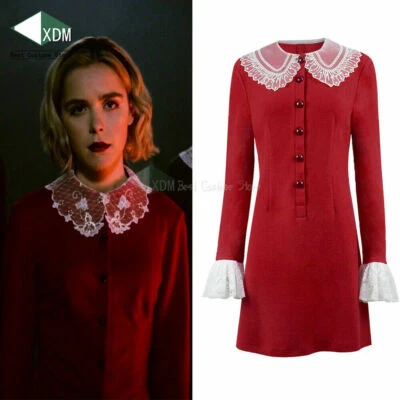 The Chilling Adventures of Sabrina Sabrina Spellman Red Dress Cosplay Costume - Image 1 of 4