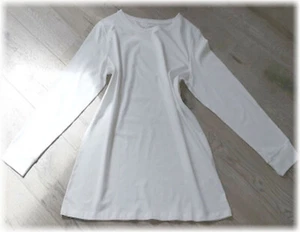 Neu - Shirt Longshirt Langarm 100% Baumwolle Organic Cotton Weiß 44 46 48 - Bild 1 von 6