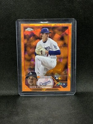 2023 Topps Chrome Update Sapphire Gavin Stone Orange /25 Rookie RC - Image 1 of 2