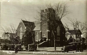 FIRST CONGREGATIONAL CHURCH, PIERRE, SOUTH DAKOTA, RPPC, VINTAGE POSTCARD - Picture 1 of 2