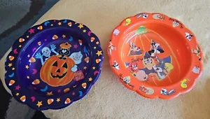 Halloween Candy Bowl Looney Tunes Spooky Plastic Trick or Treat 1998 Vintage (2) - Picture 1 of 15